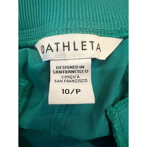 Athleta 2023 Brooklyn Ankle Pant Emerald Green Stretch Women's Size 10 Petite - Picture 5 of 13
